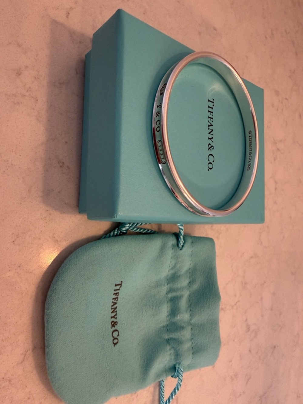 Tiffany & Co. Sterling Silver Bangle Bracelet (size large)